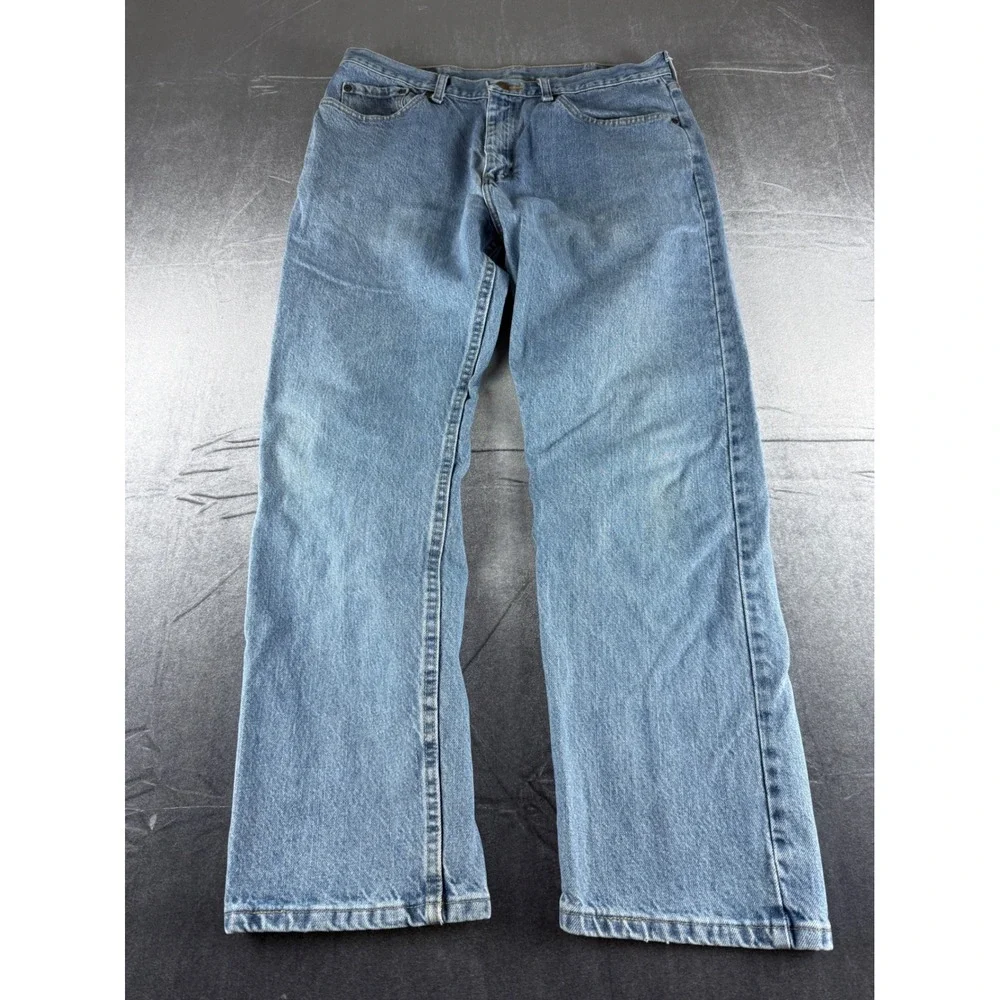 Wrangler Premium Quality Regular Fit Blue Jeans Mens 36x30 96501DS Medium Wash - Picture 1 of 13